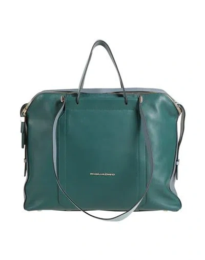 Piquadro Woman Handbag Dark Green Size - Cow Leather