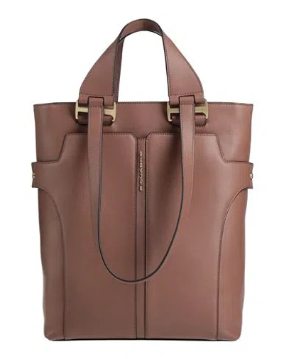 Piquadro Woman Handbag Light Brown Size - Cow Leather, Eva (ethylene - Vinyl - Acetate), Nylon, Poly