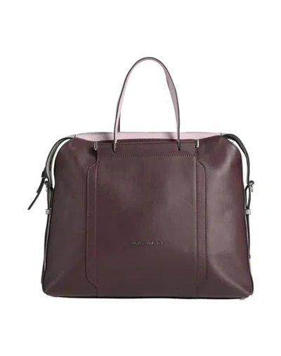 Piquadro Woman Handbag Plum Size - Cow Leather, Eva (ethylene - Vinyl - Acetate), Nylon, Polyester,  In Purple