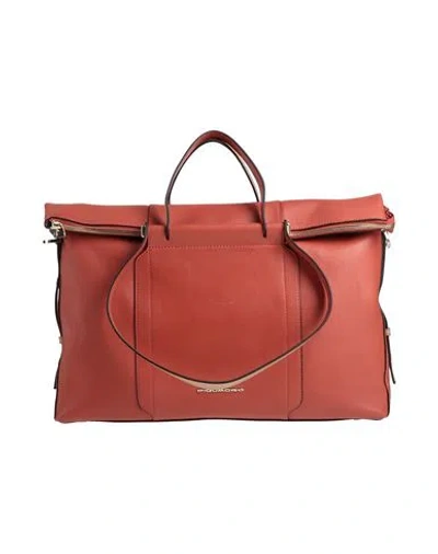 Piquadro Woman Handbag Rust Size - Cow Leather, Nylon, Polyester, Eva (ethylene - Vinyl - Acetate),
