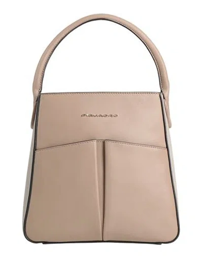 Piquadro Woman Handbag Taupe Size - Cow Leather, Eva (ethylene - Vinyl - Acetate), Nylon, Polyester,