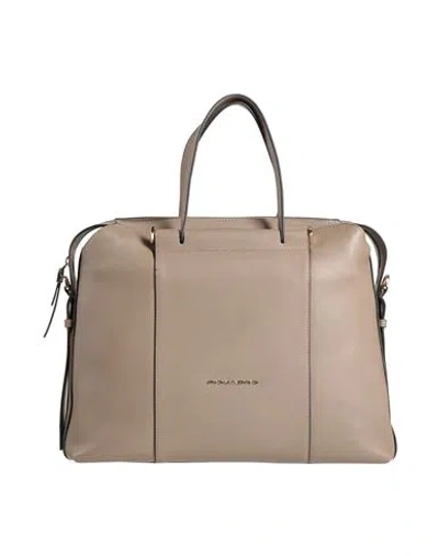 Piquadro Woman Handbag Taupe Size - Cow Leather, Eva (ethylene - Vinyl - Acetate), Nylon, Polyester,