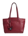 Piquadro Woman Shoulder Bag Brick Size - Soft Leather In Red