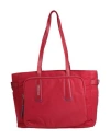 Piquadro Woman Shoulder Bag Red Size - Textile Fibers, Leather