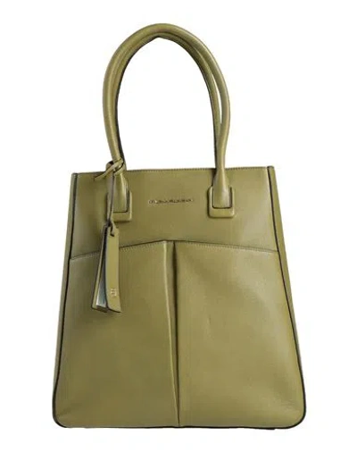 Piquadro Woman Shoulder Bag Sage Green Size - Cow Leather, Eva (ethylene - Vinyl - Acetate), Nylon,