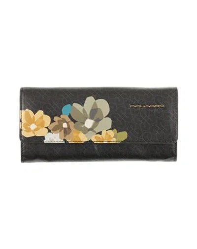Piquadro Woman Wallet Black Size - Cow Leather