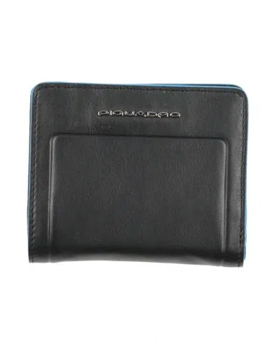 Piquadro Woman Wallet Black Size - Cow Leather, Eva (ethylene - Vinyl - Acetate), Nylon, Polyester,