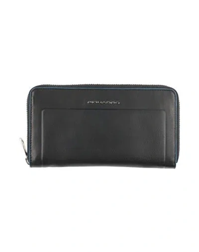 Piquadro Woman Wallet Black Size - Cow Leather, Eva (ethylene - Vinyl - Acetate), Nylon, Polyester,