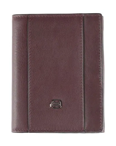 Piquadro Woman Wallet Burgundy Size - Cow Leather In Red
