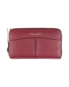Piquadro Woman Wallet Burgundy Size - Cow Leather In Red