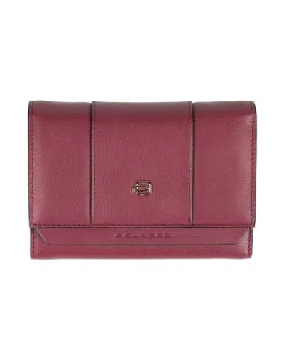 Piquadro Woman Wallet Burgundy Size - Cow Leather