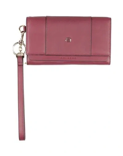 Piquadro Woman Wallet Burgundy Size - Cow Leather In Red