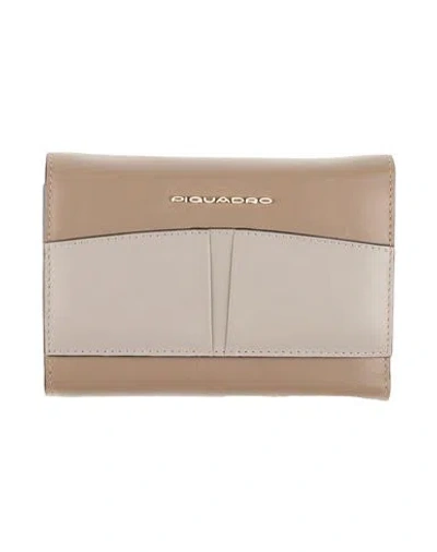 Piquadro Woman Wallet Light Brown Size - Cow Leather In Sand