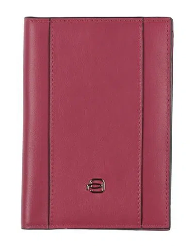 Piquadro Woman Wallet Magenta Size - Cow Leather In Purple