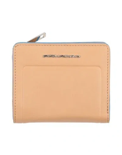 Piquadro Woman Wallet Sand Size - Cow Leather, Eva (ethylene - Vinyl - Acetate), Nylon, Polyester, M
