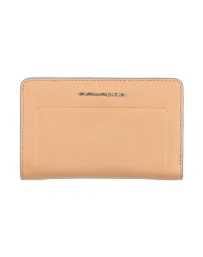 Piquadro Woman Wallet Sand Size - Cow Leather, Eva (ethylene - Vinyl - Acetate), Nylon, Polyester, M
