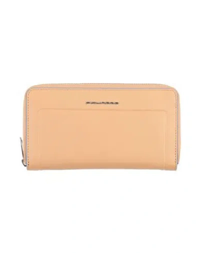 Piquadro Woman Wallet Sand Size - Cow Leather, Eva (ethylene - Vinyl - Acetate), Nylon, Polyester, M