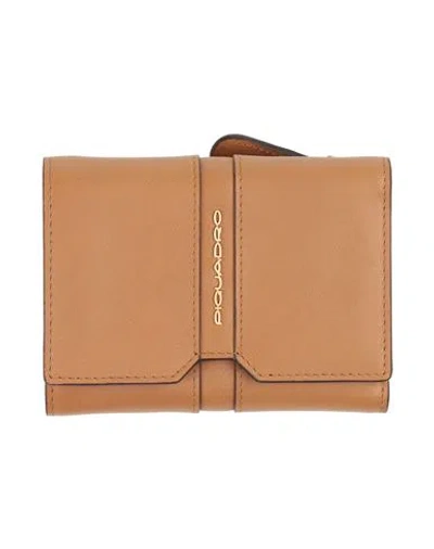 Piquadro Woman Wallet Tan Size - Cow Leather In Brown
