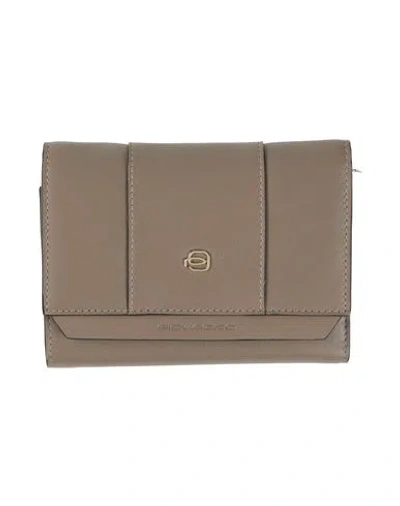 Piquadro Woman Wallet Taupe Size - Cow Leather