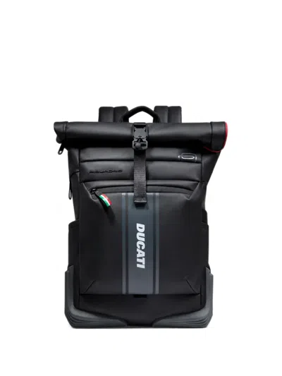 Piquadro X Ducati Commute Roll-top Backpack In Brown