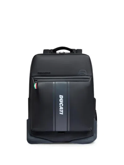 Piquadro X Ducati Logo-detail Backpack In Black