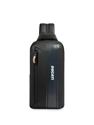 Piquadro X Ducati Logo-print Backpack In Black