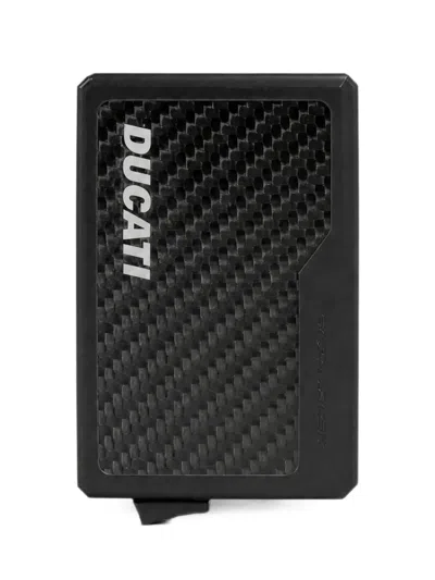 Piquadro X Ducati Logo-print Cardholder In Black