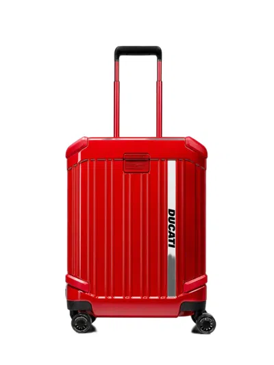 Piquadro X Ducati Logo-print Suitcase In Blue