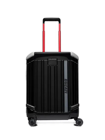 Piquadro X Ducati Ridged Suitcase In Purple