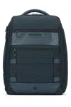 Piquadro Logo-plaque Backpack In Blue