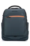 Piquadro Versatile Backpack Featuring Multiple Pockets In Blue