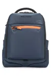 Piquadro Versatile Backpack Featuring Multiple Pockets In Blue