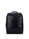 Piquadro Zaino Logo-patch Backpack In Blue