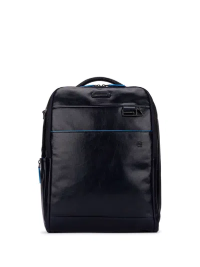 Piquadro Zaino Logo-patch Backpack In Blue