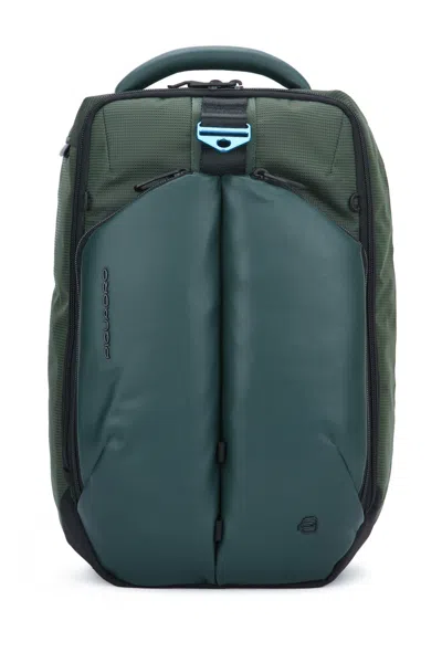Piquadro Zaino Porta Pc 14'' 2 Comparti In Tessuto E Materi In Green