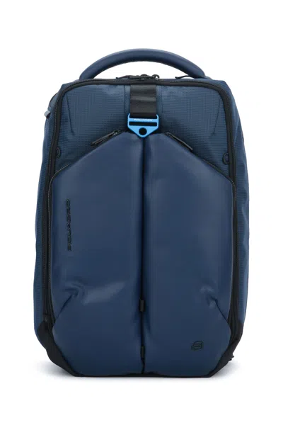 Piquadro Zaino Porta Pc 15,6''  2 Comparti In Tessuto E Mat In Blue