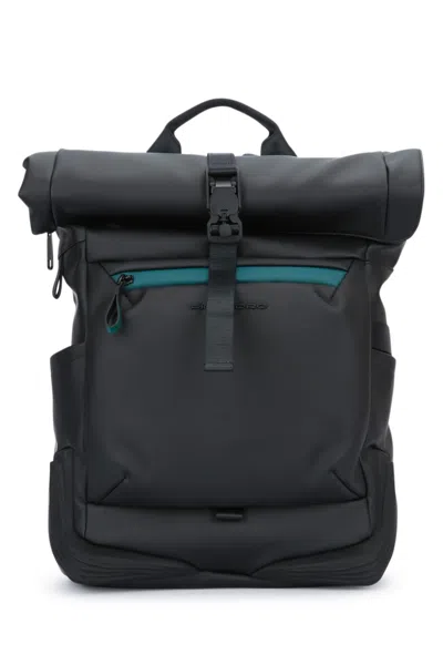 Piquadro Zaino Roll-top In Tessuto In N