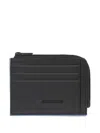 Piquadro Zip-around Cardholder In Black