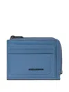 Piquadro Zip-around Leather Cardholder