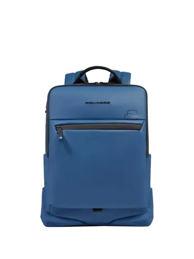 Piquadro Zip Backpack In Blue
