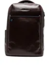 Piquadro Zip Backpack In Brown