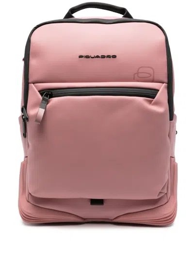 Piquadro Zip Backpack In Pink