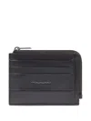 Piquadro Zip Cardholder In Brown