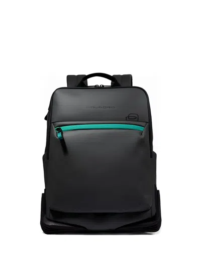Piquadro Zip-detail Backpack In Black
