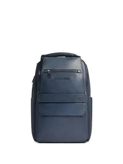 Piquadro Zip Detail Backpack In Blue