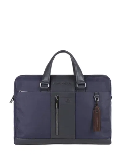 Piquadro Zip Detail Laptop Bag In Pattern