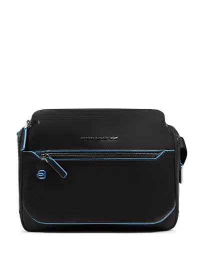 Piquadro Zip Fastening Crossbody Bag In Black
