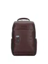 Piquadro Zip Top Handle Backpack In Brown