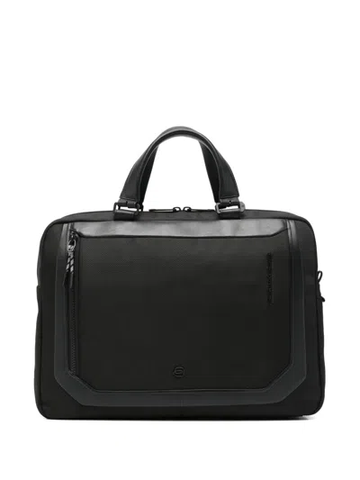 Piquadro Zip Top-handles Laptop Bag In Black