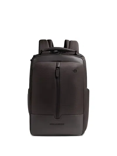 Piquadro Zip Travel Laptop Backpack In Brown